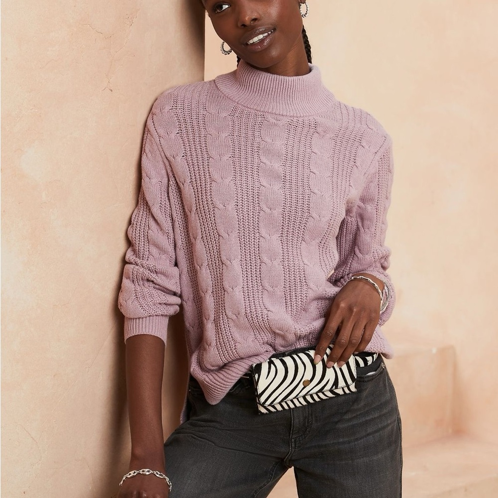 Banana Republic Lilac Turtleneck Sweater
